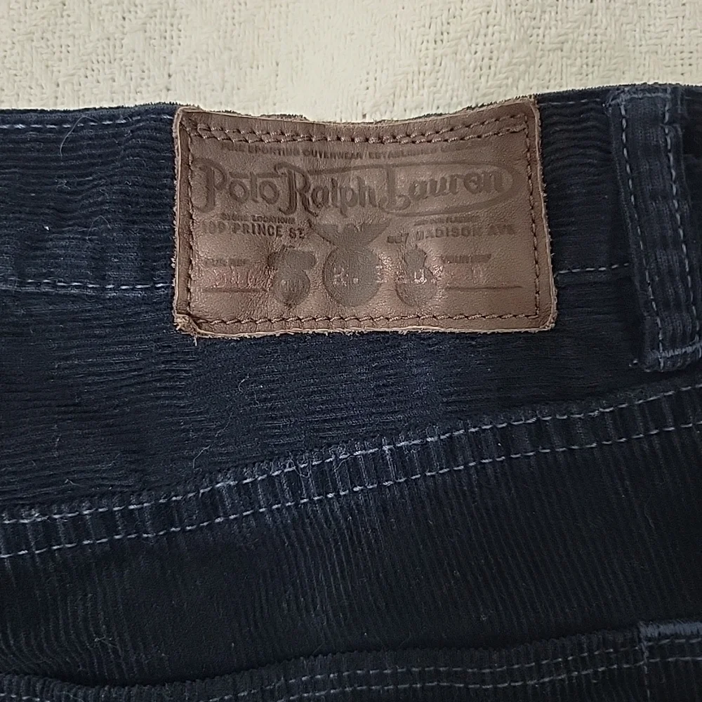 Vintage Ralph Lauren Corduroy Straight Fit Pants Navy Blue Men’s Size 34X34 EUC
